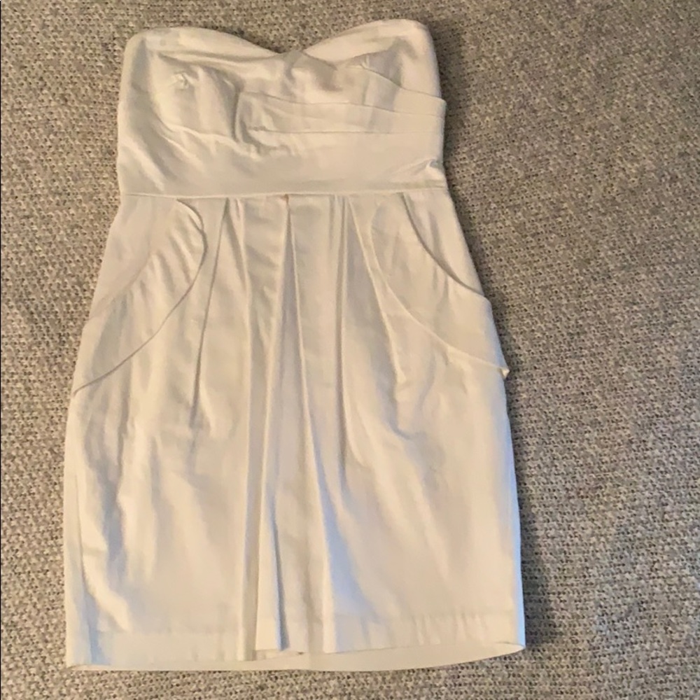 Strapless White Mini Dress
